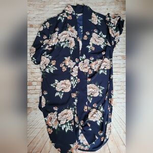 2x Floral Lightweight Short Sleeved Cardigan